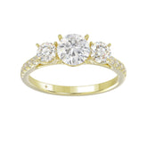 LADIES RING 1 3/4CT ROUND DIAMOND 14K YELLOW GOLD (CENTER STONE ROUND DIAMOND 1CT )